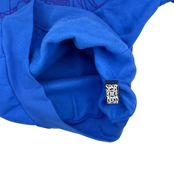 Blue Websuit Sp5der hoodie